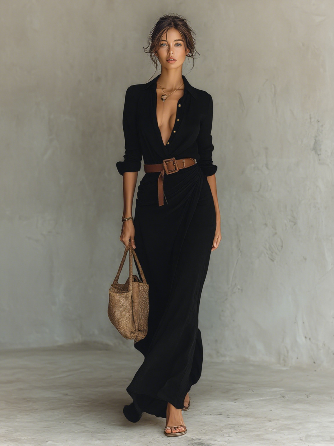 Victorie | Vestido Largo Fluido Elegante que Realza la Silueta