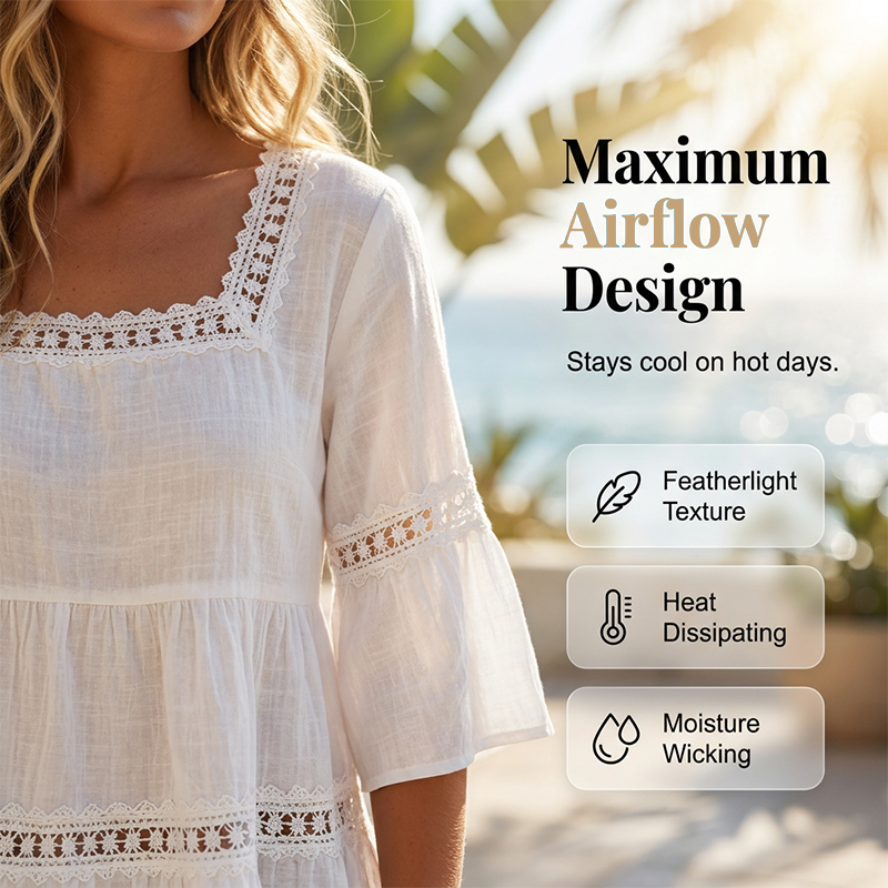 ⏳ Limited-time 50% off ⏰ Elegant Square Neck Summer Blouse 🌸👚